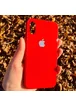 TPU+Glass чехол GLOSSY Logo series для Apple iPhone X (5.8") / XS Красный / Red