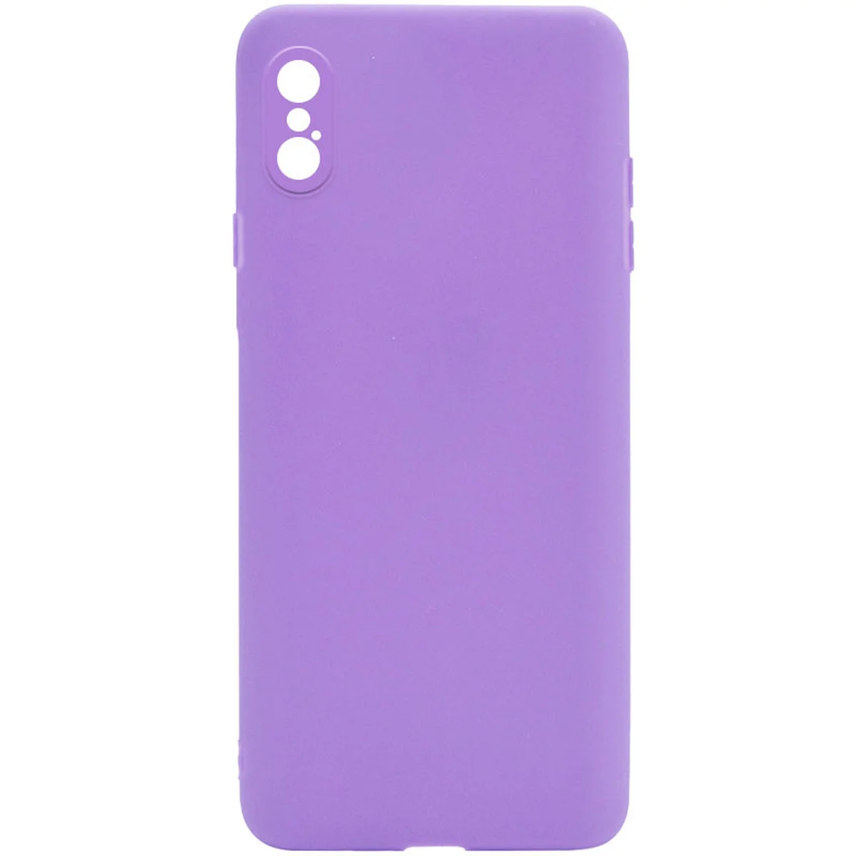 Силиконовый чехол Candy Full Camera для Apple iPhone X / XS (5.8") Сиреневый / Dasheen