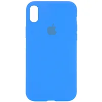 Чехол Silicone Case Full Protective (AA) для Apple iPhone X/XS Голубой / Blue