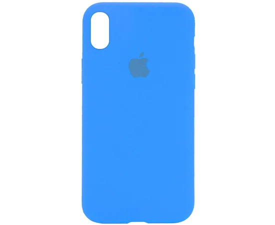 Чехол Silicone Case Full Protective (AA) для Apple iPhone X/XS Голубой / Blue