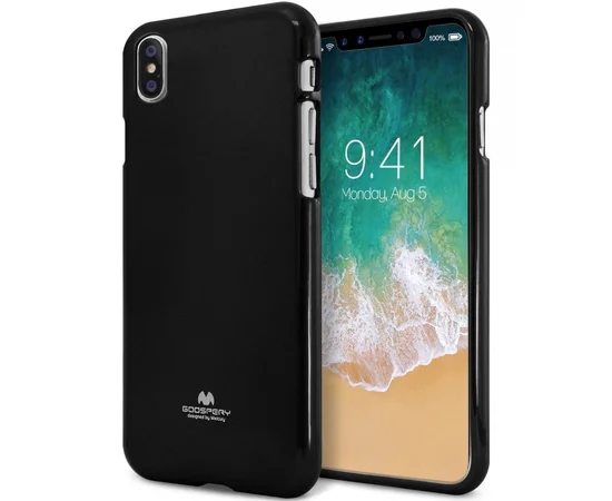TPU чехол Mercury Jelly Color series для Apple iPhone X/XS Черный