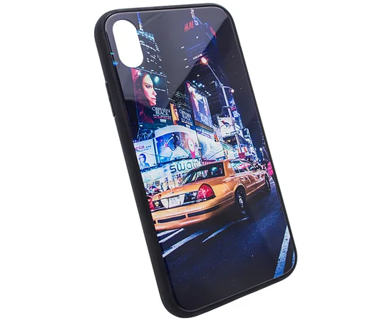 TPU+Glass чехол Night series для Apple iPhone X/XS Нью Йорк