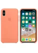 Чехол Silicone Case (AA) для Apple iPhone X/XS Коралловый / Living Coral