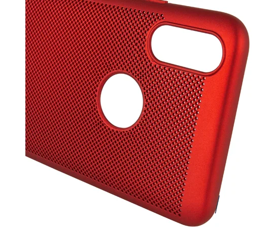 Ультратонкий дышащий чехол Grid case для iPhone X/XS Красный
