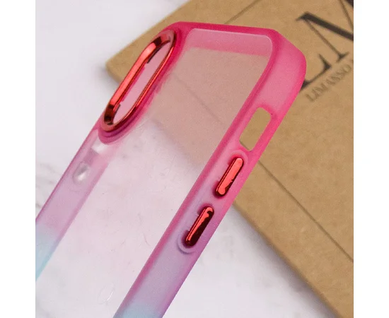 Чехол TPU+PC Fresh sip series для Apple iPhone X / XS (5.8") Бирюзовый / Розовый