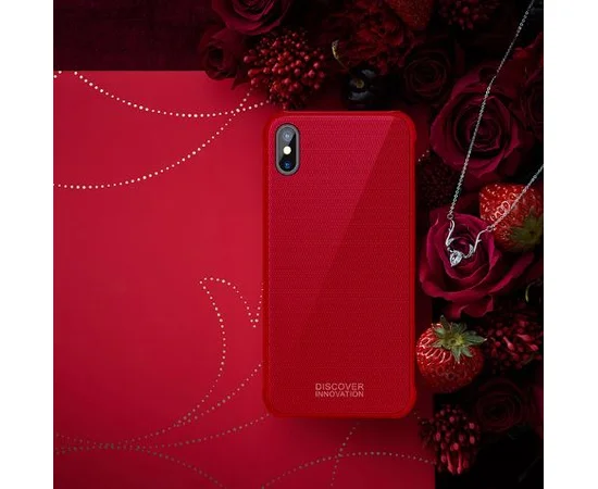 Чехол Nillkin Tempered Magnet Glass для Apple iPhone X (5.8") с магнитным модулем для автодержателя Красный