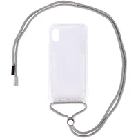 Чехол TPU Crossbody Transparent для Apple iPhone X / XS (5.8") Серый