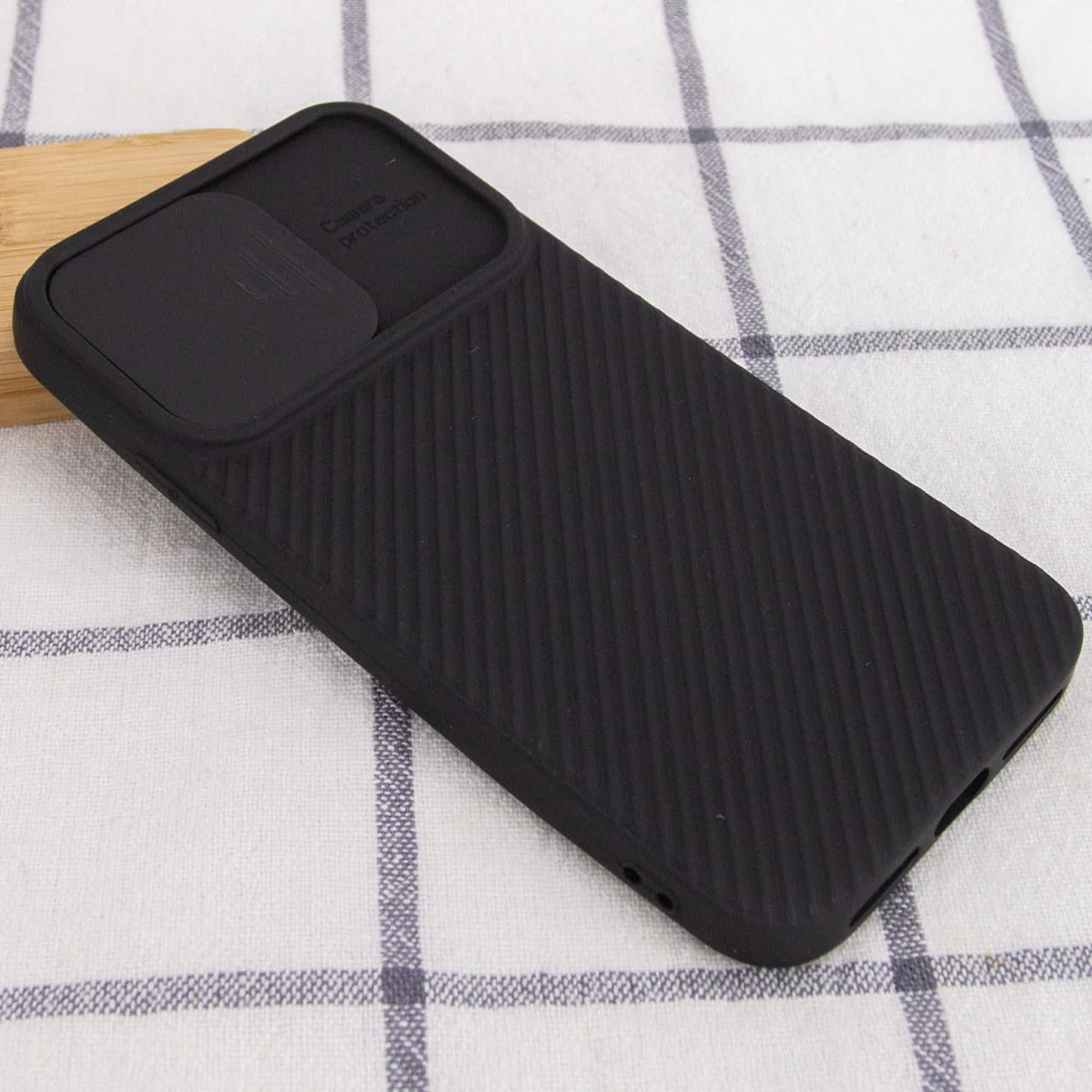 Чохол Camshield Square TPU зі шторкою для камери для Apple iPhone X / XS (5.8 ") Чорний