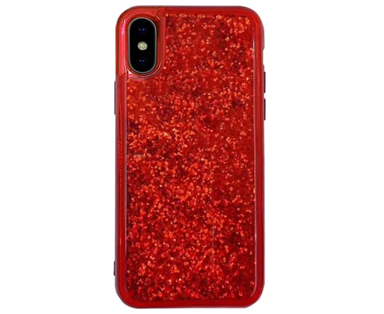 TPU+PC чехол Sparkle (glitter) для Apple iPhone XS (5.8") Красный