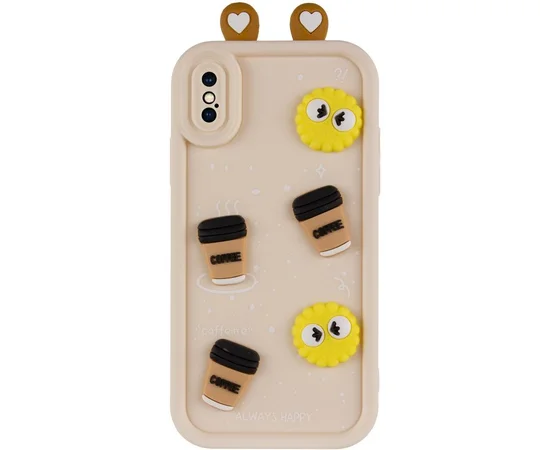 Чехол TPU Toys Case with Ears для Apple iPhone X / XS (5.8") Sand