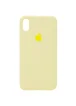 Чехол Silicone case (A) (с закрытым низом) для Apple iPhone X/XS Желтый / Yellow