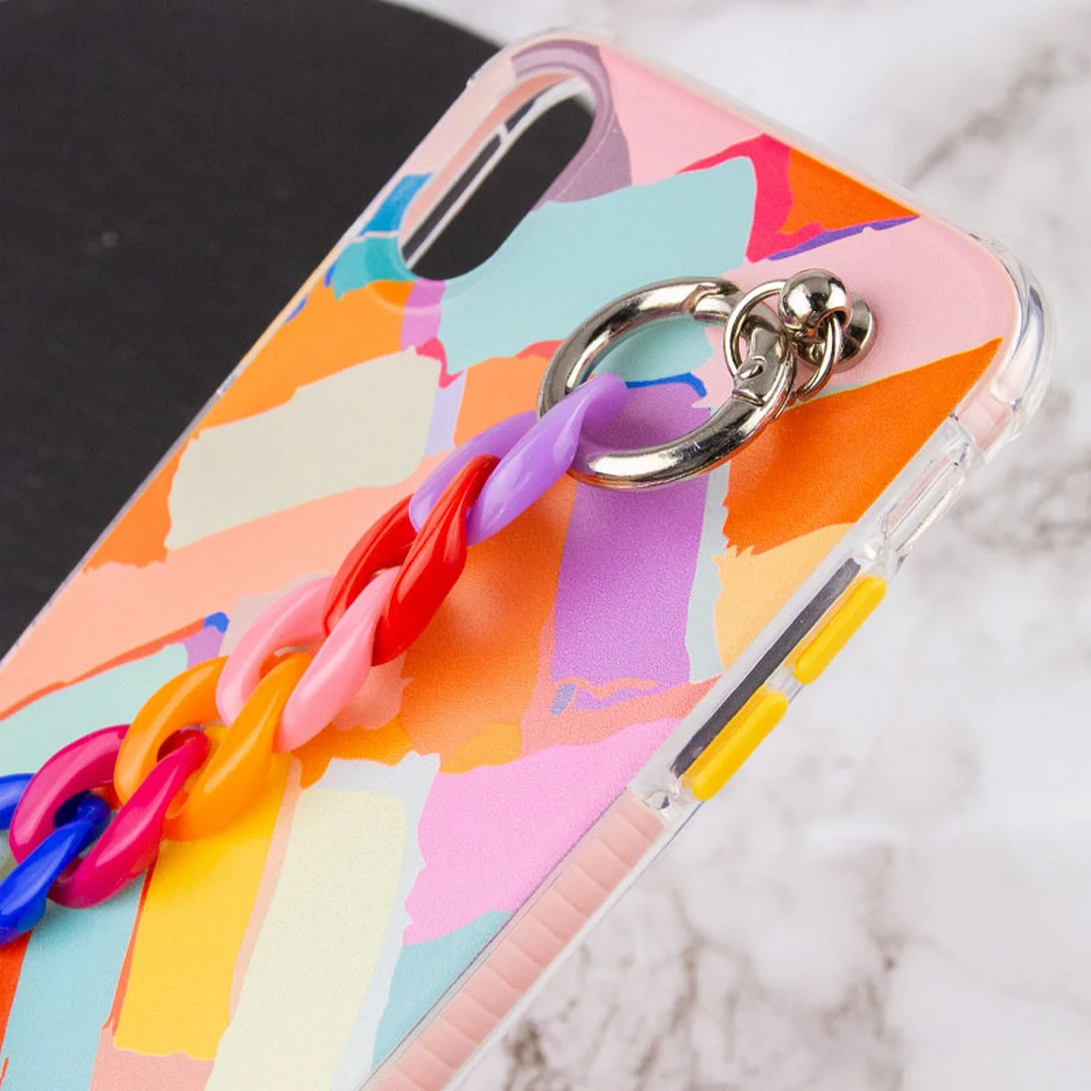 TPU+PC чехол Colorspot с ремешком-цепью для Apple iPhone X / XS (5.8") Lines