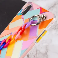 TPU+PC чехол Colorspot с ремешком-цепью для Apple iPhone X / XS (5.8") Lines