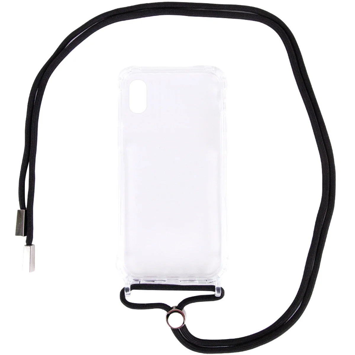 Чехол TPU Crossbody Transparent для Apple iPhone X / XS (5.8") Черный