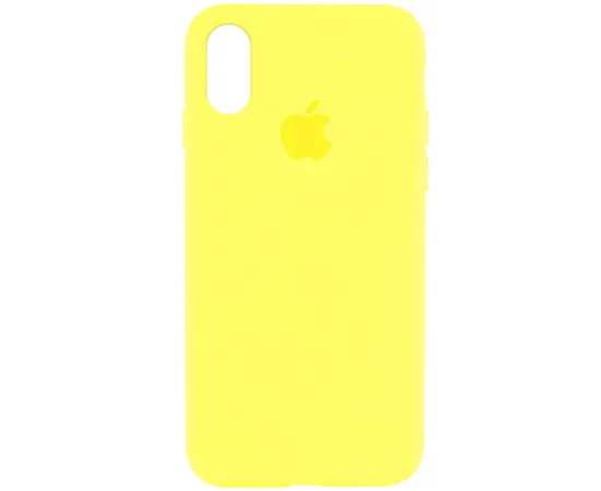 Чехол Silicone Case Full Protective (AA) для Apple iPhone X/XS Желтый / Bright Yellow