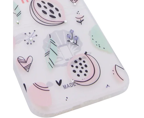 TPU чехол Luxury Diamond full protective для Apple iPhone X / XS (5.8") Прозрачный / Экзотические фрукты