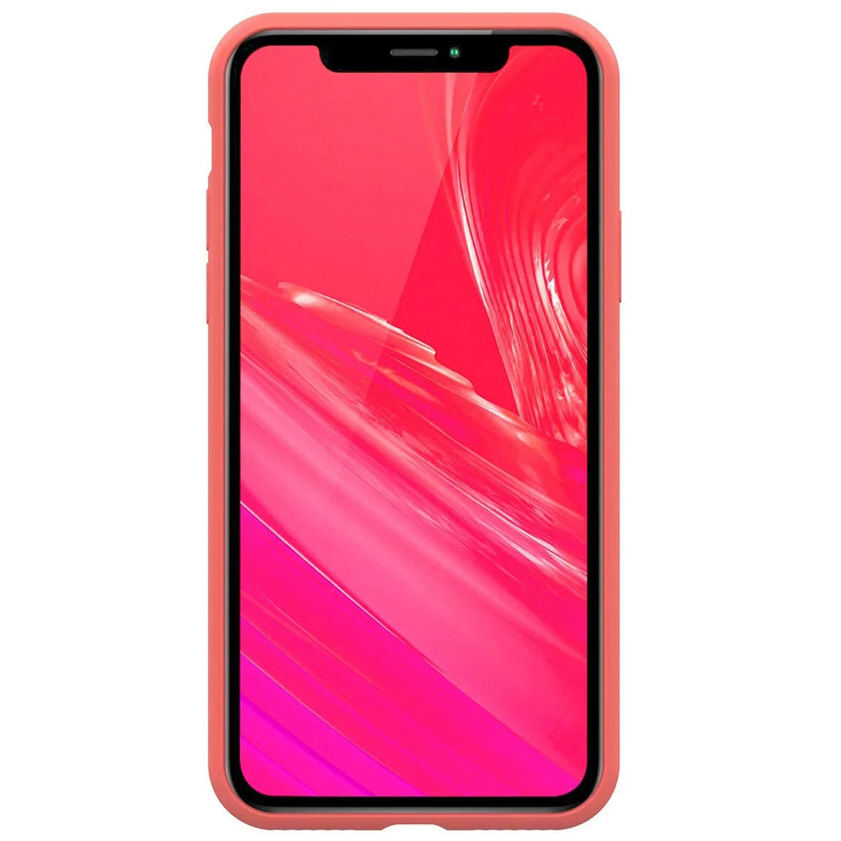 Чехол Silicone case (A) (с закрытым низом) для Apple iPhone X/XS Розовый  / Barbie pink