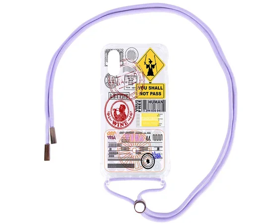 Чехол TPU Crossbody Street Style для Apple iPhone X / XS (5.8") Magician / Сиреневый