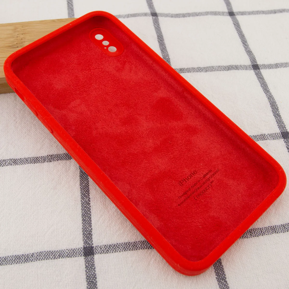 Чехол Silicone Case Square Full Camera Protective (AA) для Apple iPhone XS (5.8") Красный / Red
