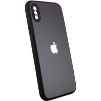 TPU+Glass чехол Matte Candy Full camera для Apple iPhone X / XS (5.8") Черный
