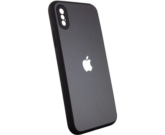 TPU+Glass чехол Matte Candy Full camera для Apple iPhone X / XS (5.8") Черный