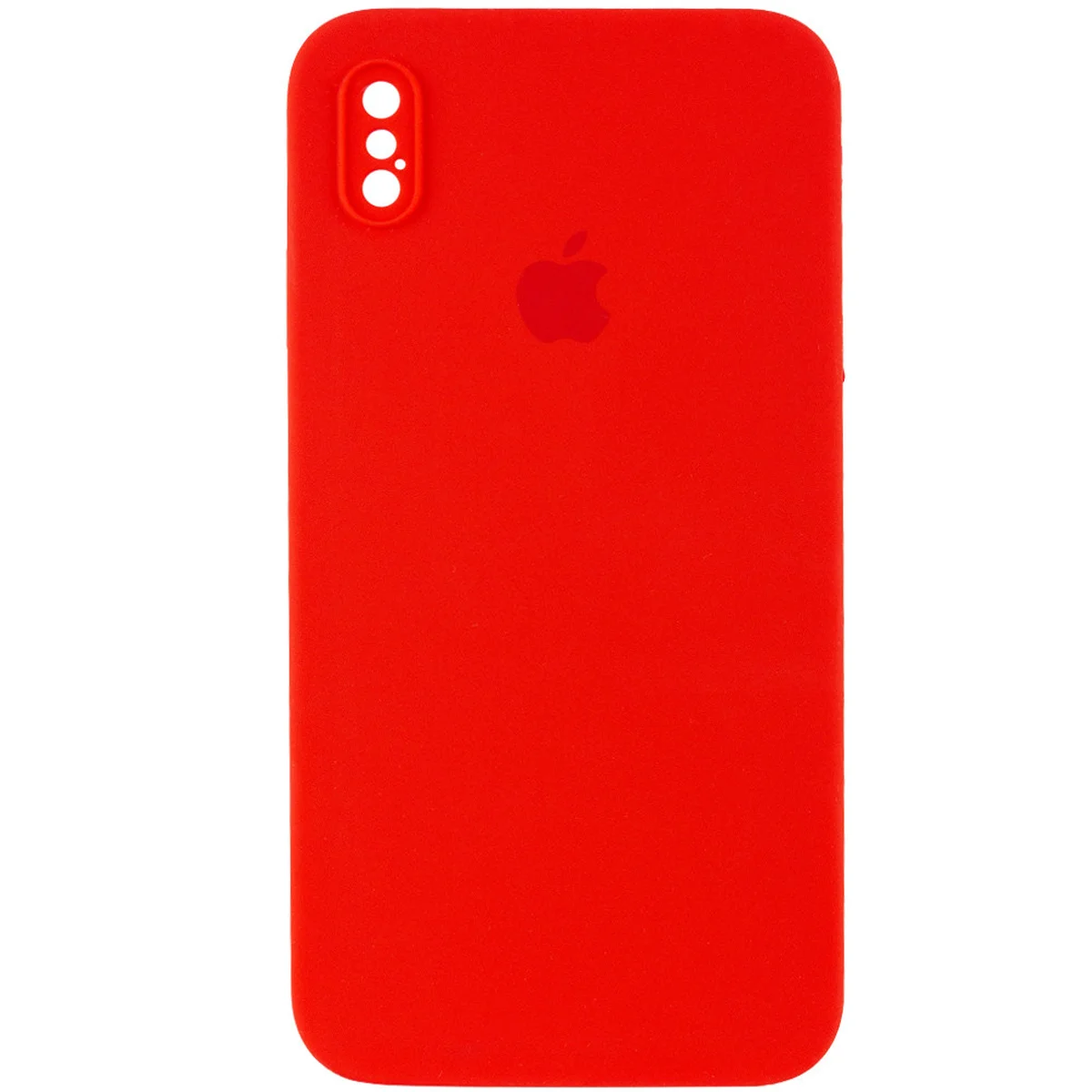 Чехол Silicone Case Square Full Camera Protective (AA) для Apple iPhone XS (5.8") Красный / Red