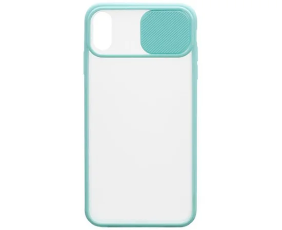 Чехол Camshield mate TPU со шторкой для камеры для Apple iPhone X / XS (5.8") Бирюзовый