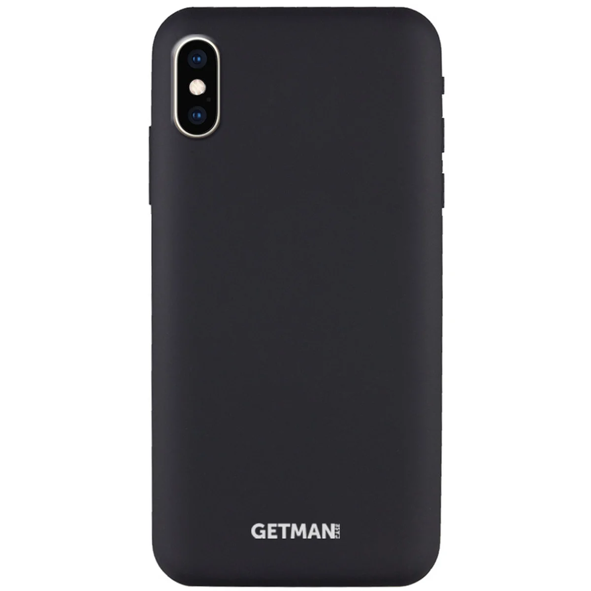 Чехол Silicone Case GETMAN for Magnet для Apple iPhone X / XS (5.8") Черный / Black