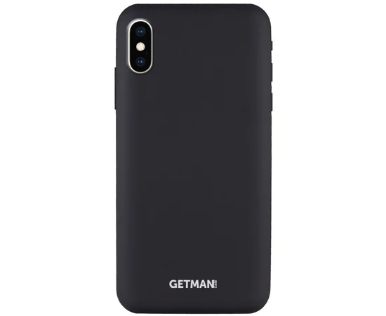 Чехол Silicone Case GETMAN for Magnet для Apple iPhone X / XS (5.8") Черный / Black