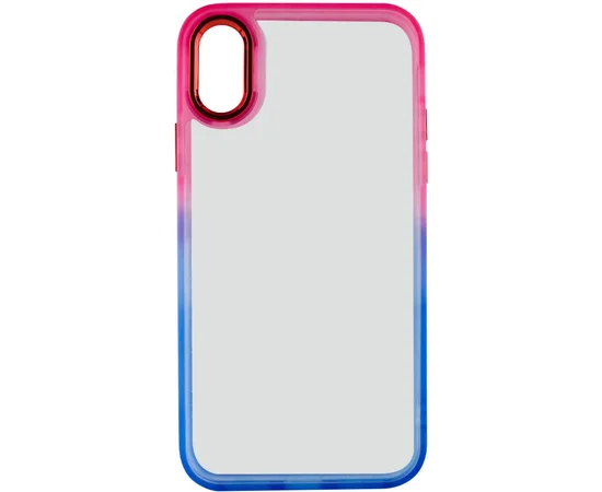 Чехол TPU+PC Fresh sip series для Apple iPhone X / XS (5.8") Синий / Розовый