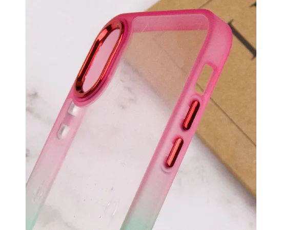 Чехол TPU+PC Fresh sip series для Apple iPhone X / XS (5.8") Салатовый / Розовый