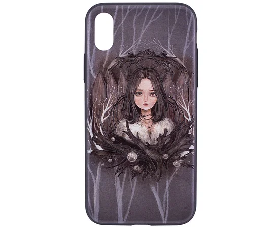 TPU+PC чехол YCT картина для Apple iPhone X/XS Девочка готическая
