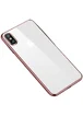 Прозрачный силиконовый чехол с глянцевой окантовкой Full Camera для Apple iPhone X / XS (5.8") Rose Gold