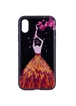 TPU чехол Magic Girl со стразами для Apple iPhone X/XS Черный / Лепестки