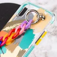 TPU+PC чехол Colorspot с ремешком-цепью для Apple iPhone X / XS (5.8") Tropic