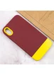 Чехол TPU+PC Bichromatic для Apple iPhone X / XS (5.8") Brown burgundy / Yellow
