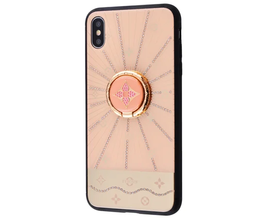 TPU+Glass чехол TYBOMB Shinig Line для Apple iPhone X / XS (5.8") pink