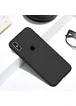 Чехол Silicone case (A) (с закрытым низом) для Apple iPhone X/XS Черный / Black