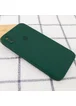 Чехол Silicone Case Square Full Camera Protective (AA) для Apple iPhone XS (5.8") Зеленый / Dark green