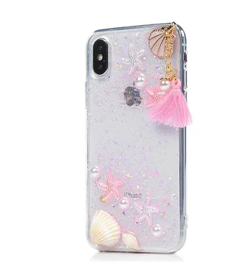 TPU+PC чехол Sea Beauty для Apple iPhone X/XS Розовый