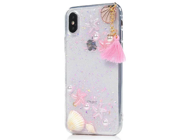 TPU+PC чехол Sea Beauty для Apple iPhone X/XS Розовый