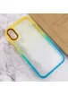 Чехол TPU+PC Fresh sip series для Apple iPhone X / XS (5.8") Бирюзовый / Оранжевый