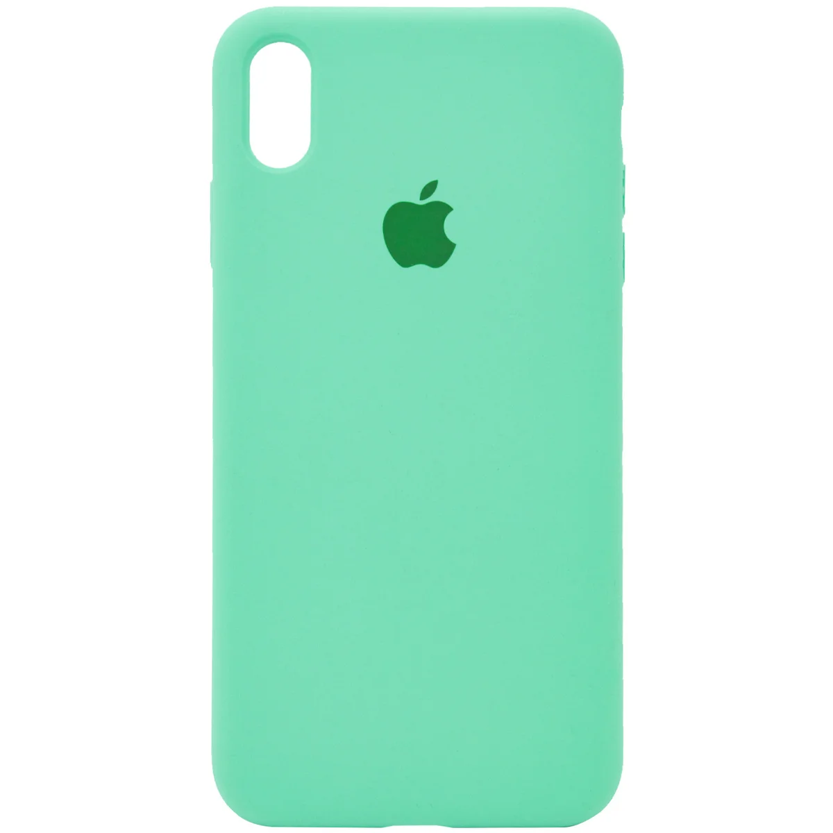 Чехол Silicone case (A) (с закрытым низом) для Apple iPhone X/XS Зеленый / Spearmint