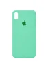 Чохол Silicone case (A) (з закритим низом) для Apple iPhone X / XS Зелений / Spearmint