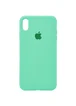 Чехол Silicone case (A) (с закрытым низом) для Apple iPhone X/XS Зеленый / Spearmint