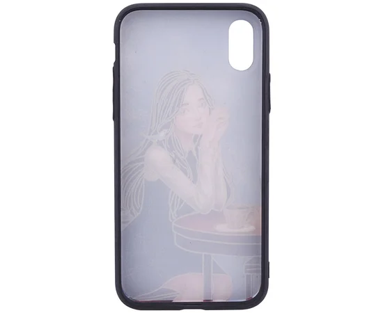 TPU+PC чехол YCT картина для Apple iPhone X/XS Девочка в кафе