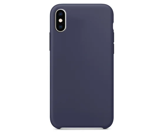 Силиконовый чехол Soft cover для Apple iPhone X / XS (5.8") Синий / Midnight Blue