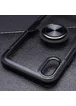 TPU+PC чехол Deen CrystalRing под магнитный держатель для Apple iPhone X / XS (5.8") Бесцветный / Черный