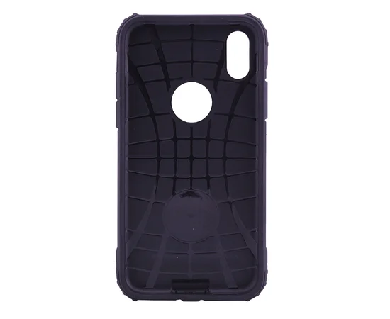 Бронированный противоударный TPU+PC чехол Immortal для Apple iPhone X/XS Металл / Gun Metal