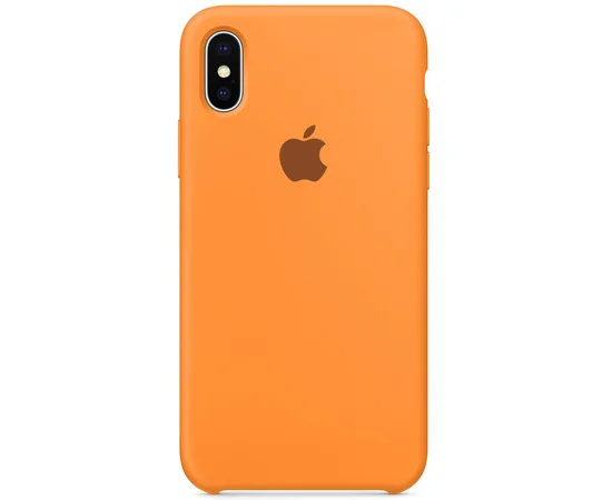 Чехол Silicone Case (AA) для Apple iPhone X/XS Оранжевый / Papaya